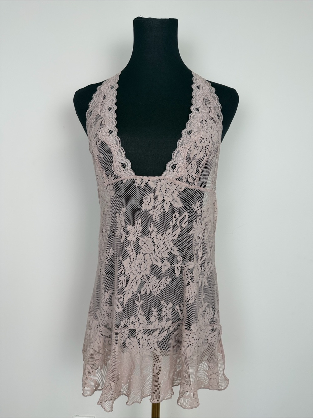 2014 Victoria's Secret Lace Halter Chemise Slip L